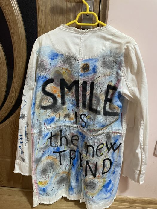 Jachetă denim pictată manual – UNICAT