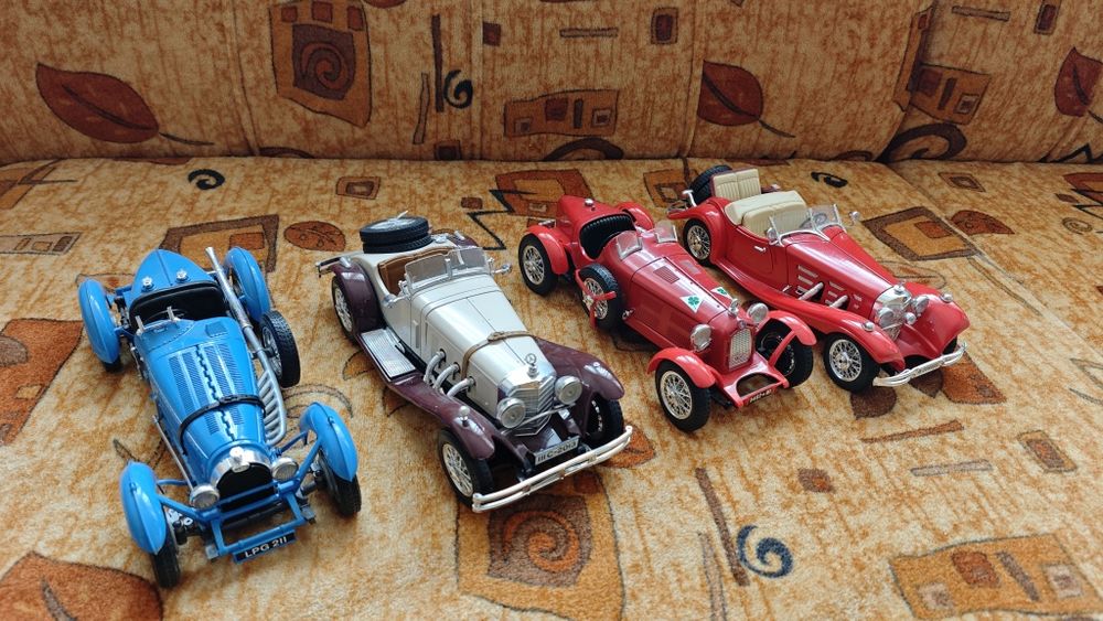 Лот 4бр ретро колички 1/18 Bburago made in Italy