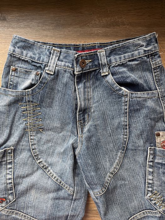 унисекс дънки три четвърти с бродерия на спайдърмен