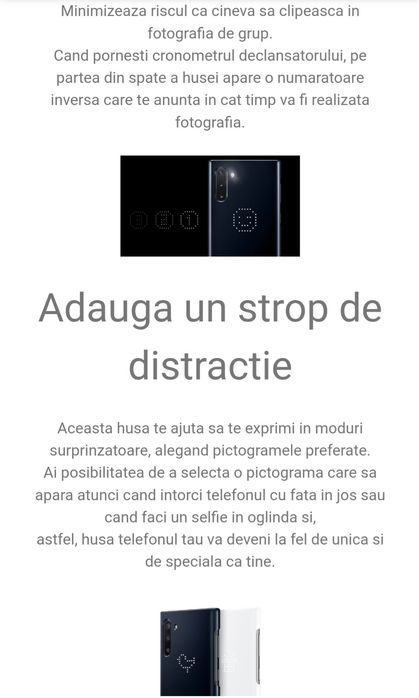 Husa smart activa originala Samsung Led Cover Galaxy Note10 N970 N971