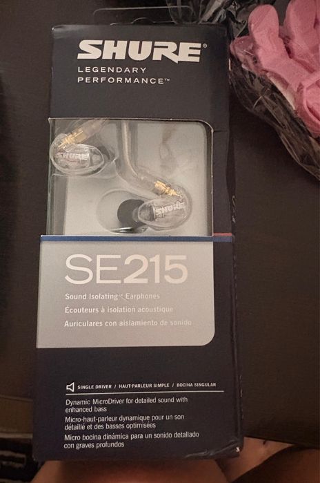 Shure (in-ear) SE 215, in cutie, sigilate