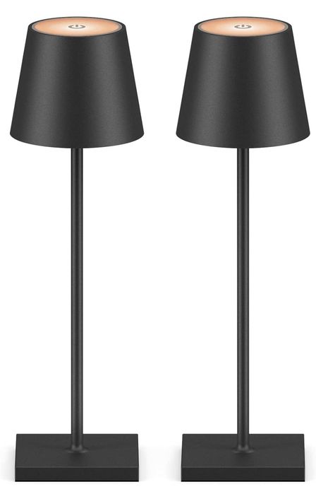 Комплект две LED безжични настолни лампи, преносими USB C акумулаторни