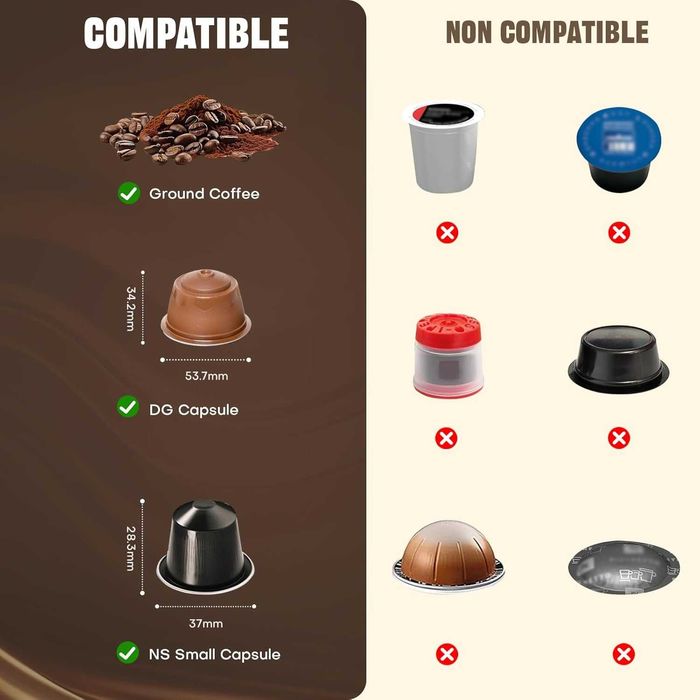 Umisu 3-в-1 преносима кафе машина за еспресо за малки и големи капсули