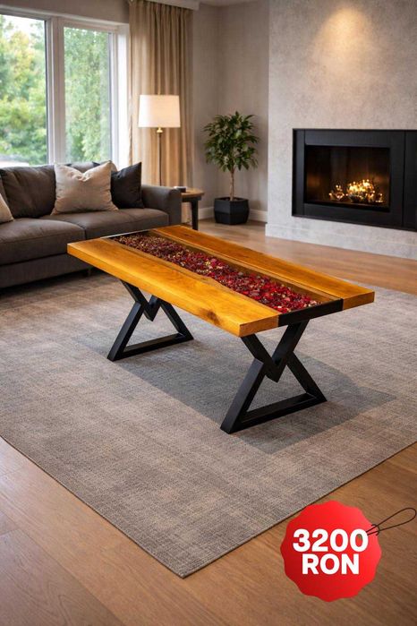 Masa  Lemn Masiv Unicate Lucrate Manual Finisate cu Uleiuri Naturale