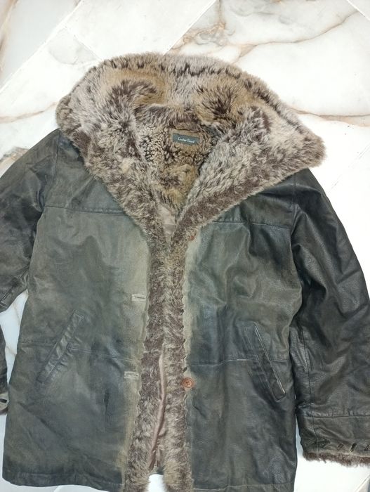 Кожен кожух унисекс с висока яка L - 18 лв