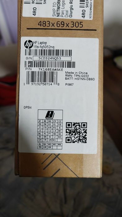 Vand laptop HP 15s-fq5052nq