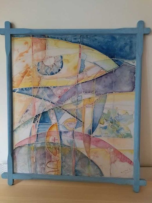 Картина-пано върху коприна, неизвестен автор