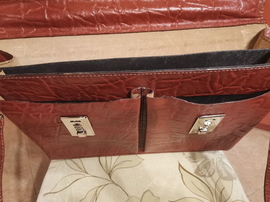 Мъжка бизнес чанта от естествена кожа