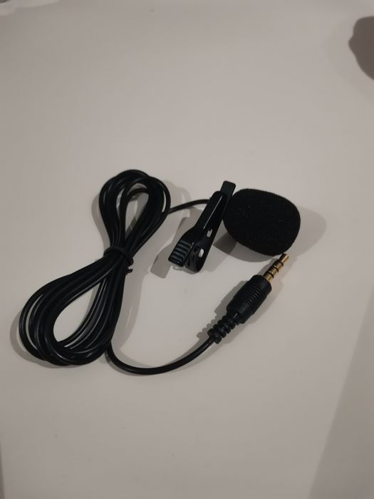 Microfon Lavaliera Jack 3.5mm cu clema metalica stereo lavaliera