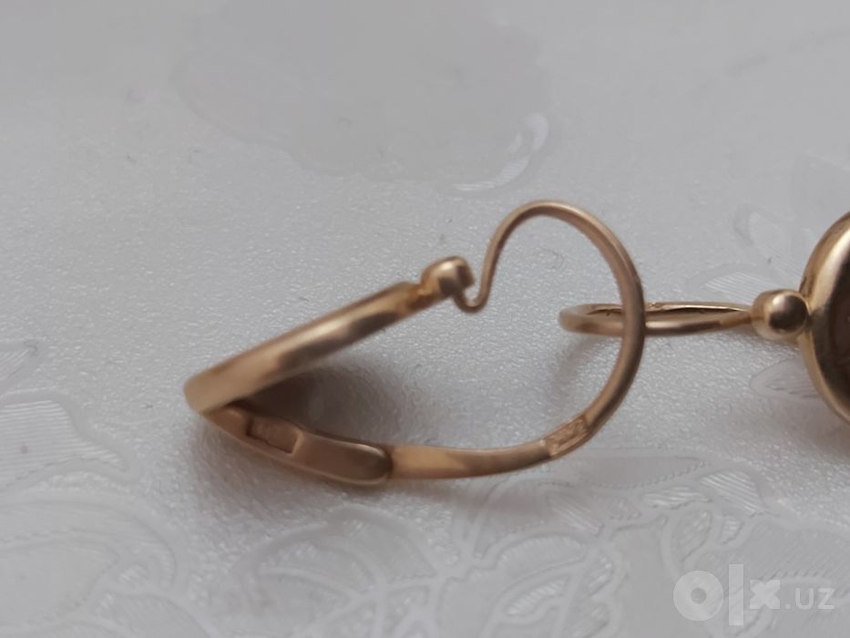 Золотые серьги 583 ей пробы