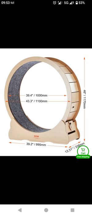 Бягащо колело за котки 43.3"