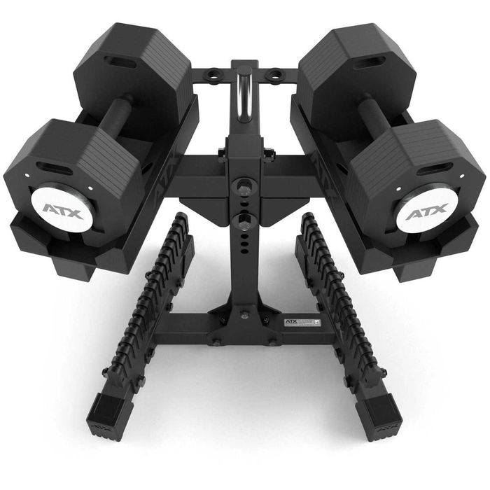 Регулируеми Дъмбели със Стойка ATX® Octa Dumbbells – 2 х 36 кг, Чифт Гири
