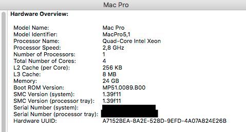 Calculator Apple Mac Pro 5.1