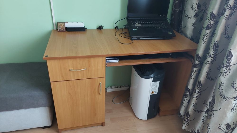 Vanzare birou de calculator cu sertar si dulap 150x75