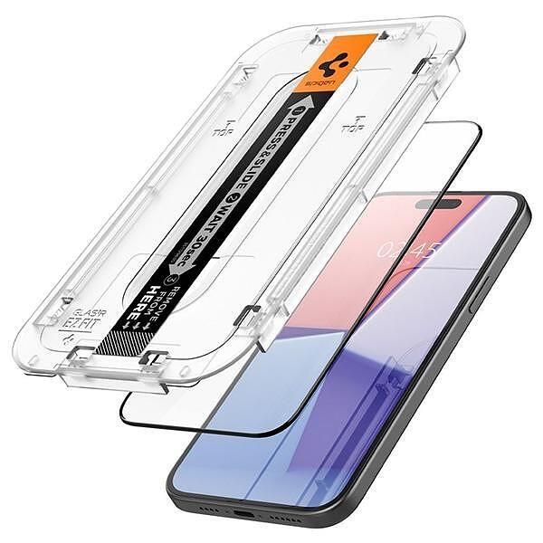 Spigen glas.tr fc iphone 15 6.1" "ez fit" tempered glass black frame a