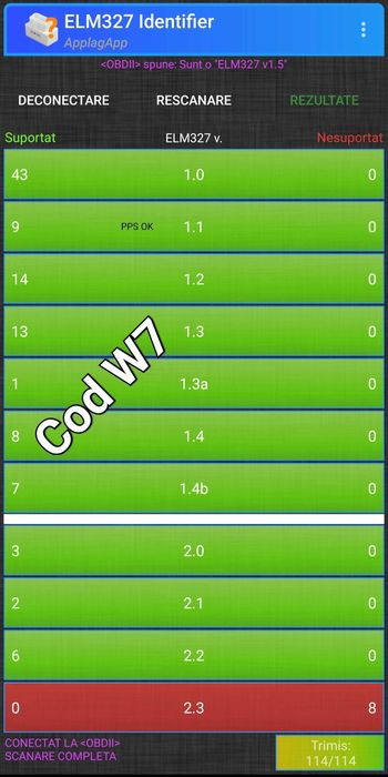 Interfata Mini ELM327-Bluetooth-OBD2-Diagnoza AUTO Portabila-Tester-W7