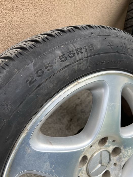 Jante originale mercedes 16 cauciucuri iarna Dunlop