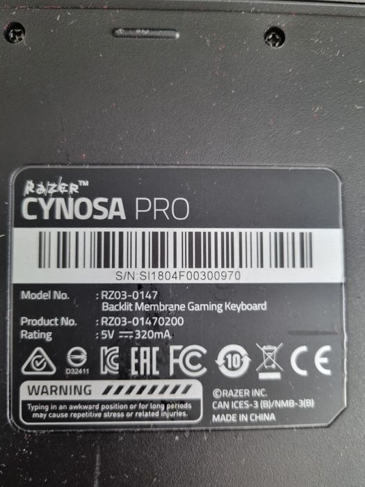 Клавиатура Raser черная