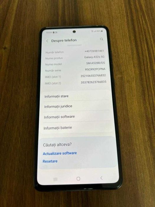 Samsung A52s 5G 128 gb/ 6gb ram impecabil folie husa