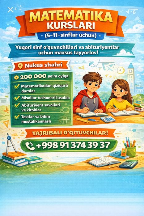 Matematika fanidan tayyorlov kurslari