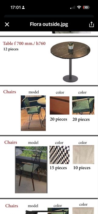 Маси и Столове за заведение