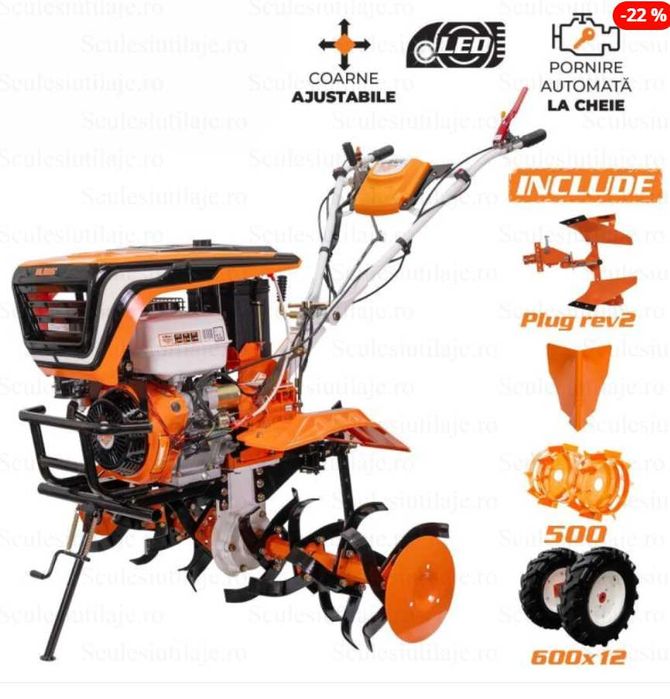 Motosapa RURIS 918ACC cu remorca 750 kg, 18 CP, 4 timpi, 460 cc