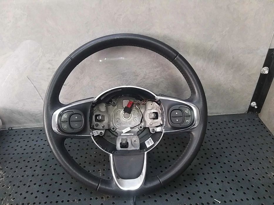 Volan piele in 3 spite cu comenzi fiat 500 312 facelift 34211920 34211935c