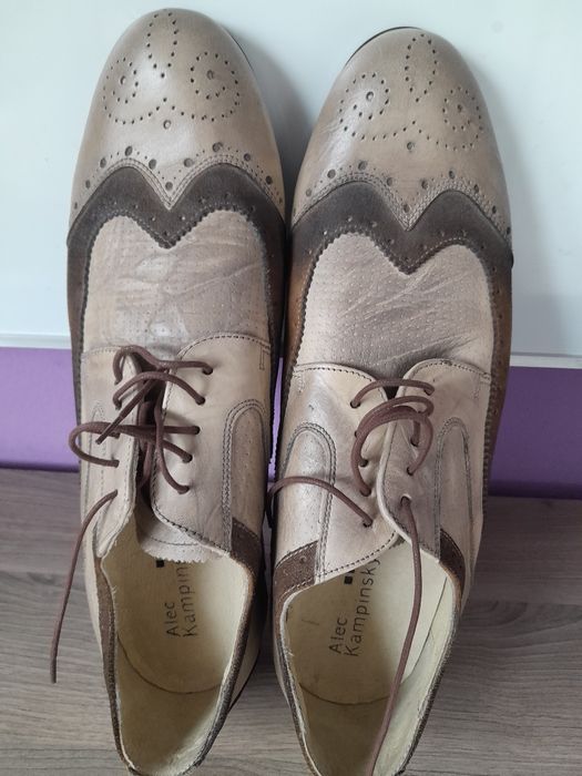 Италиански мъжки кожени обувки Alec Kampinsky Vero cuoio