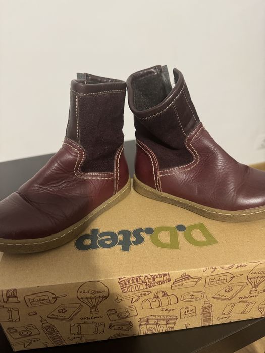 Cizme îmblănite piele naturală copii nr 25 DD Step