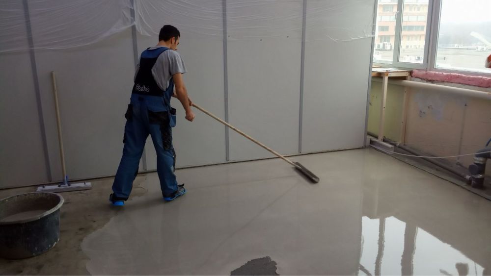 Наливной пол, цементный, гипсовый