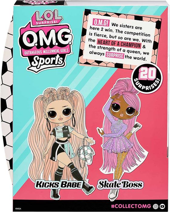 LOL Surprise OMG Sports Fashion Doll Kicks Babe 20 сюрпризов Лол Спорт