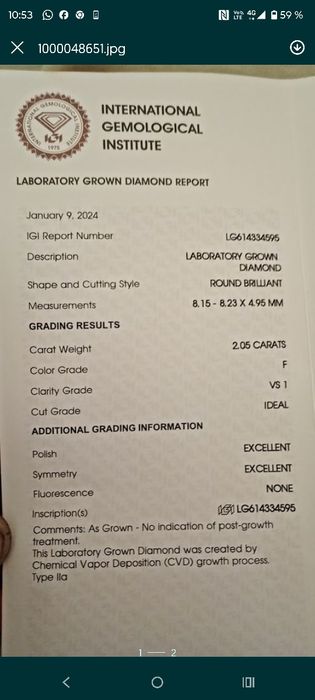 Inel cu diamant 2 ct