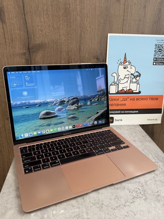 Като НОВ! MacBook Air M1,2020 13.3 Gold/8C GPU/8CPU /8GB/512GB
