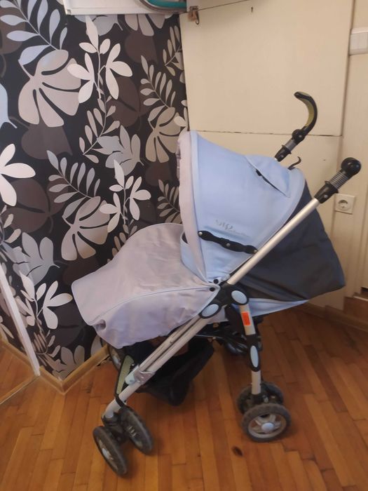 Лятна детска сгъваема количка Chipolino Elleganza светло синя - сива