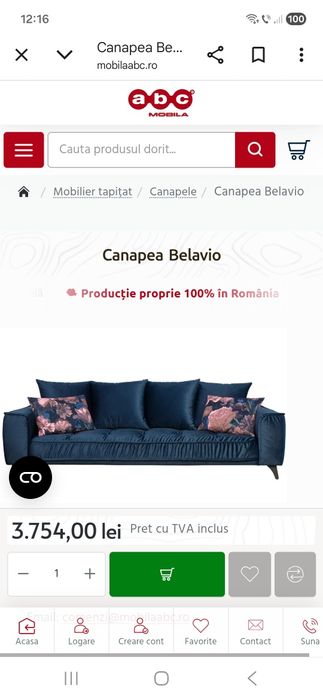 Vând canapea belavio