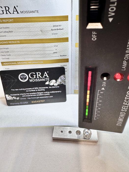 Диамант 3.5 карата , мойсанит, за бижу и подарък