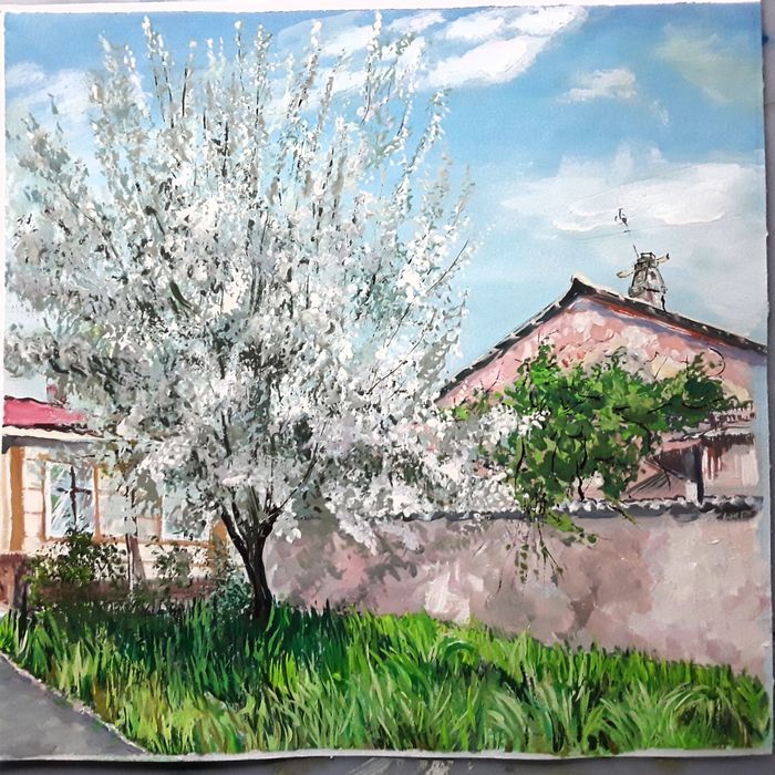 Работы гуашью на ватмане 30×40 см.