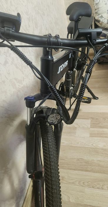 Електрически велосипед JINGHMA R3, Сгъваем, 800 W, 26", 12.8 Ah, 21 скорости, 45km/h, Черен