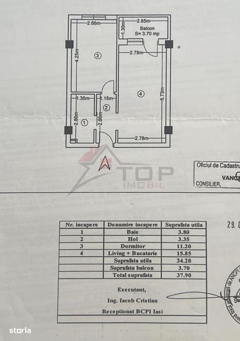 Apartament 2 camere open-space- Cartier Visoianu