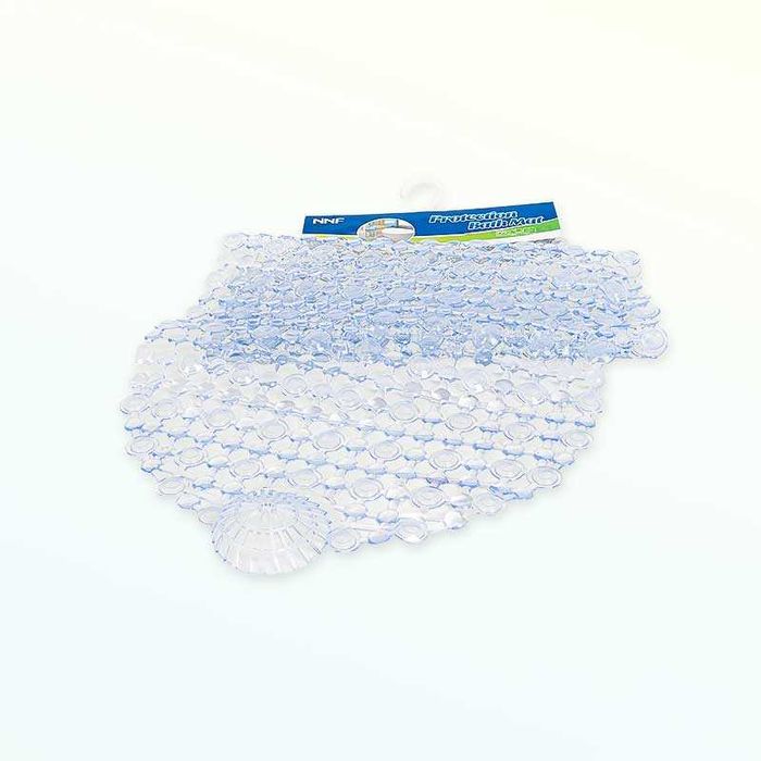 Постелка за баня с вендузи – 90 × 40 см, прозрачна