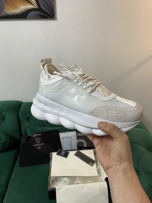 Adidasi Versace Chain Reaction piele naturala Full Box colectie noua