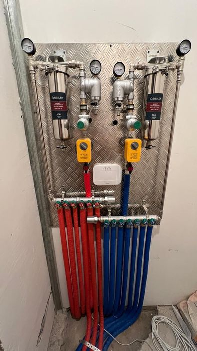 Услуга сантехника отопление тёплой пол черновая санузел