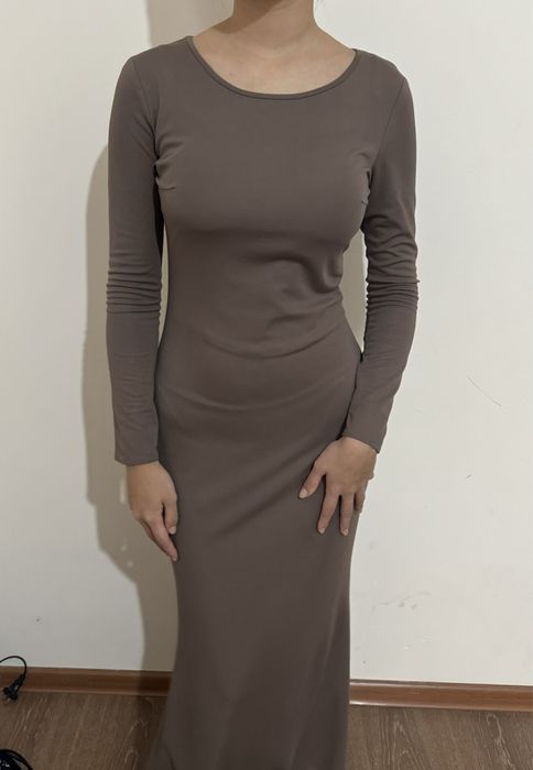 Ұзын қоңыр  мокко көйлек