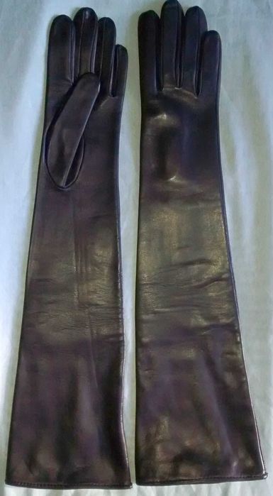 Manusi lungi piele 48-49 cm, piele nappa, marimea 6.5, 7