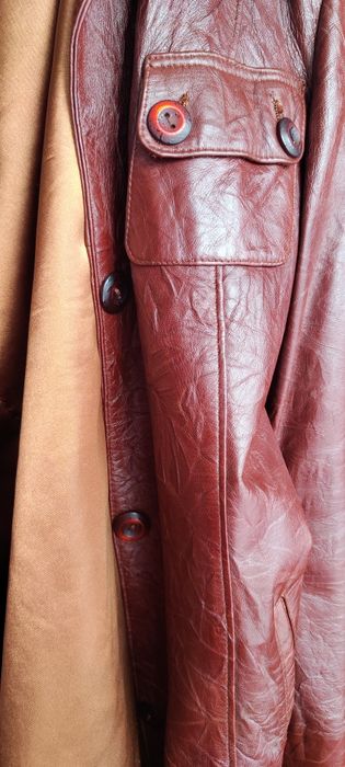 Плащ кожаный женский