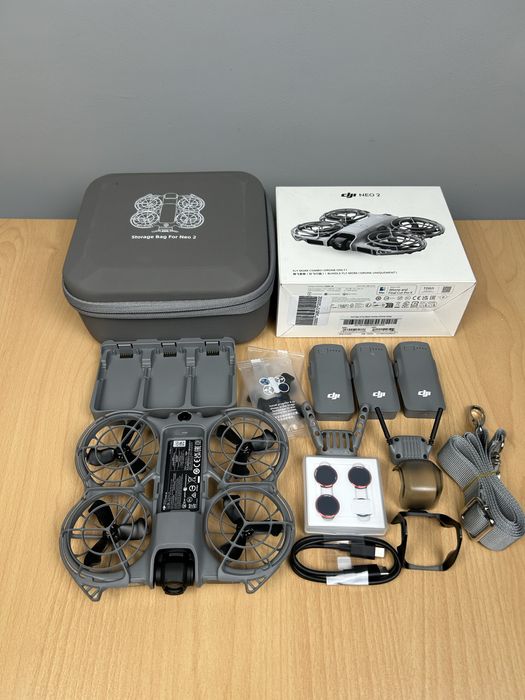 Дрон DJI Neo 2 fly more combo(drone only) с цифров трансивър, филтри, батерии с hub, чанта за пренос на целия комплект. С 20 месеца гаранция!