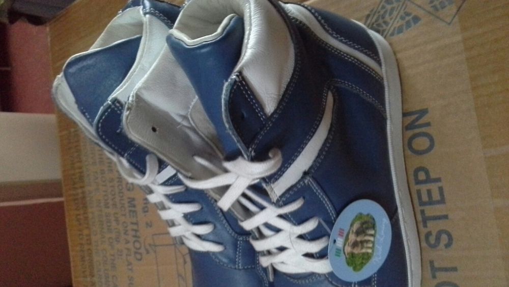 Ghete piele naturala  blanite model nike