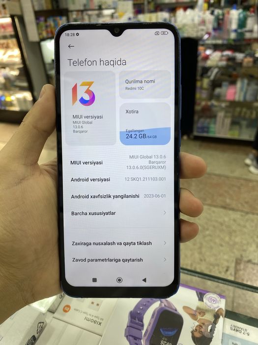 Redmi 10c 64 gb kelishiladi