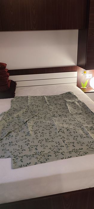 pat bumbac bio 100%, verde, cu tematica măslinului