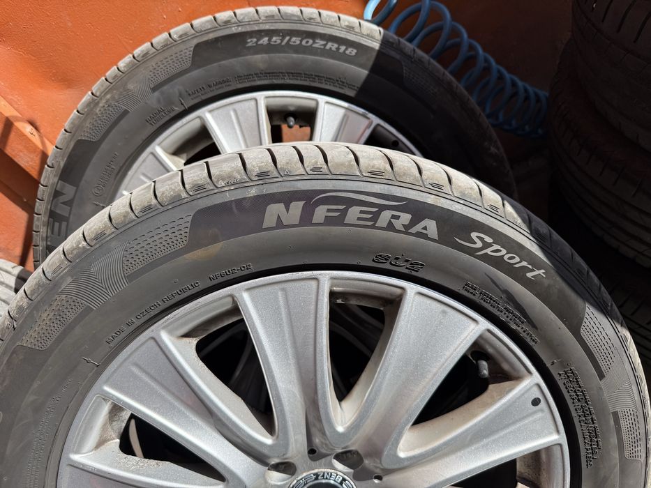 Оригинални лети джанти 18-ки с нови гуми за Mercedes W222  ( W221 )